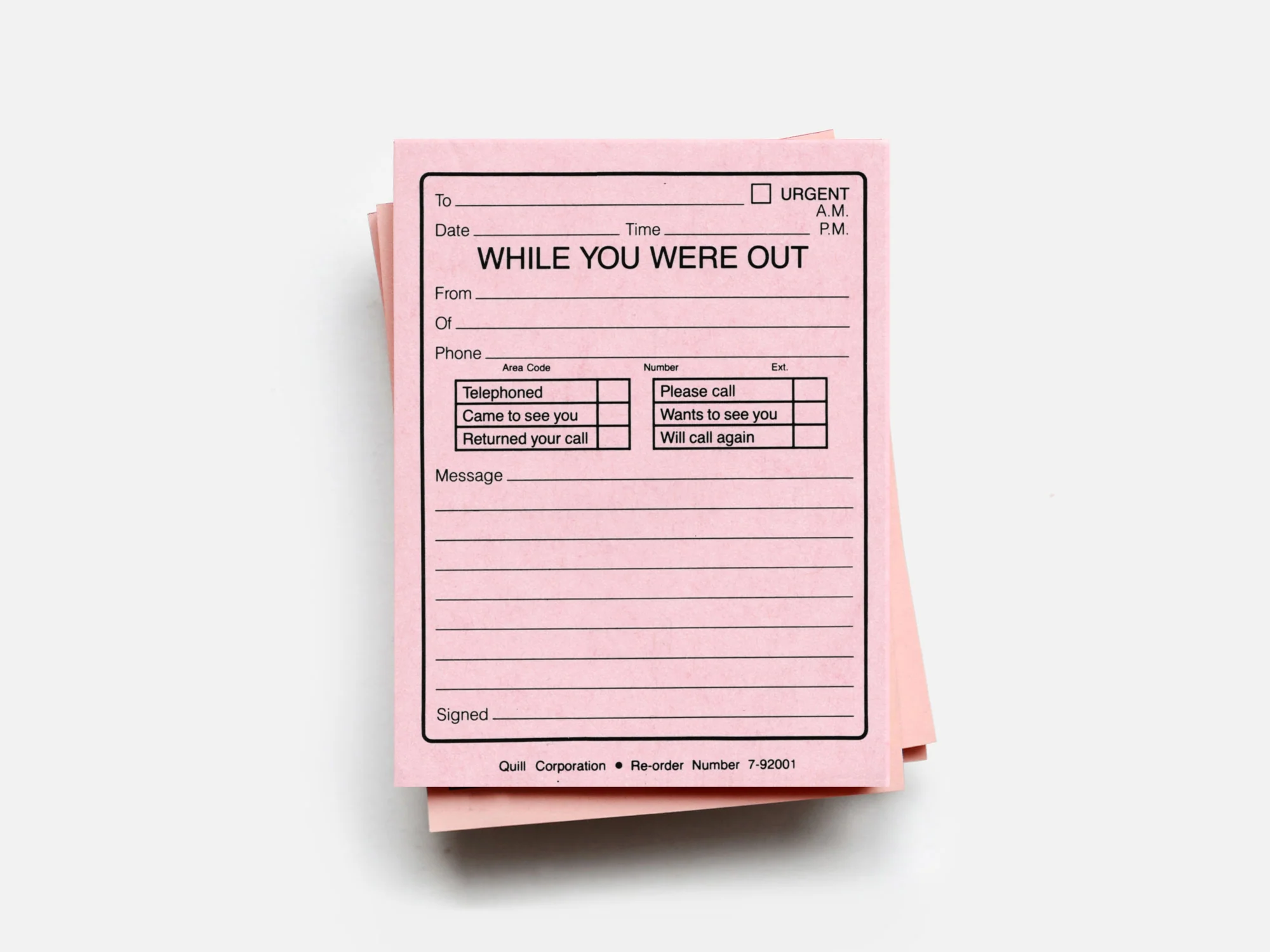 While You Were Out Notes(1980s)